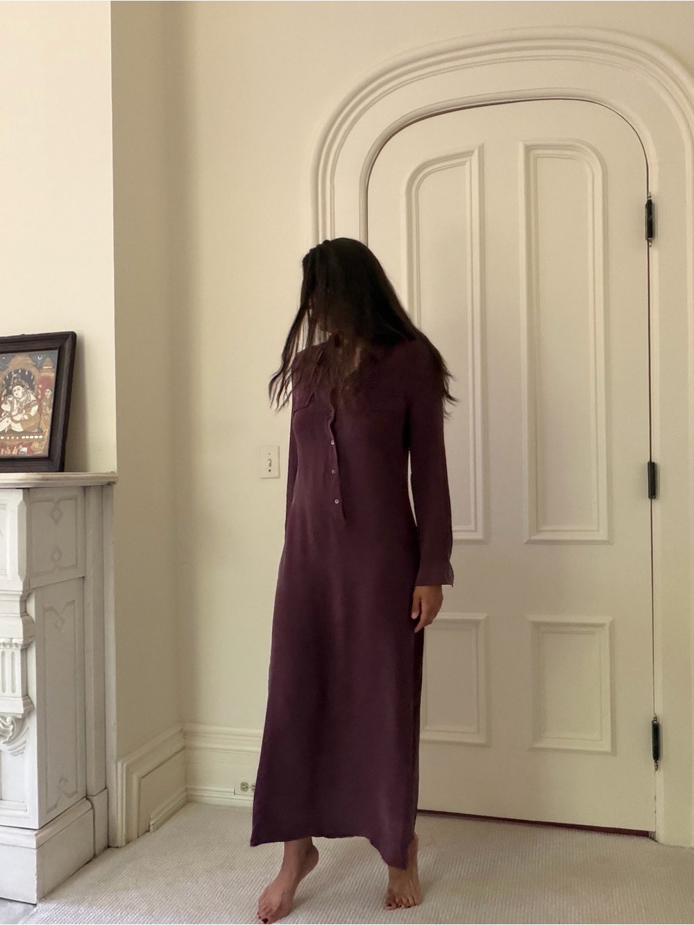 Equipment matte silk dress
